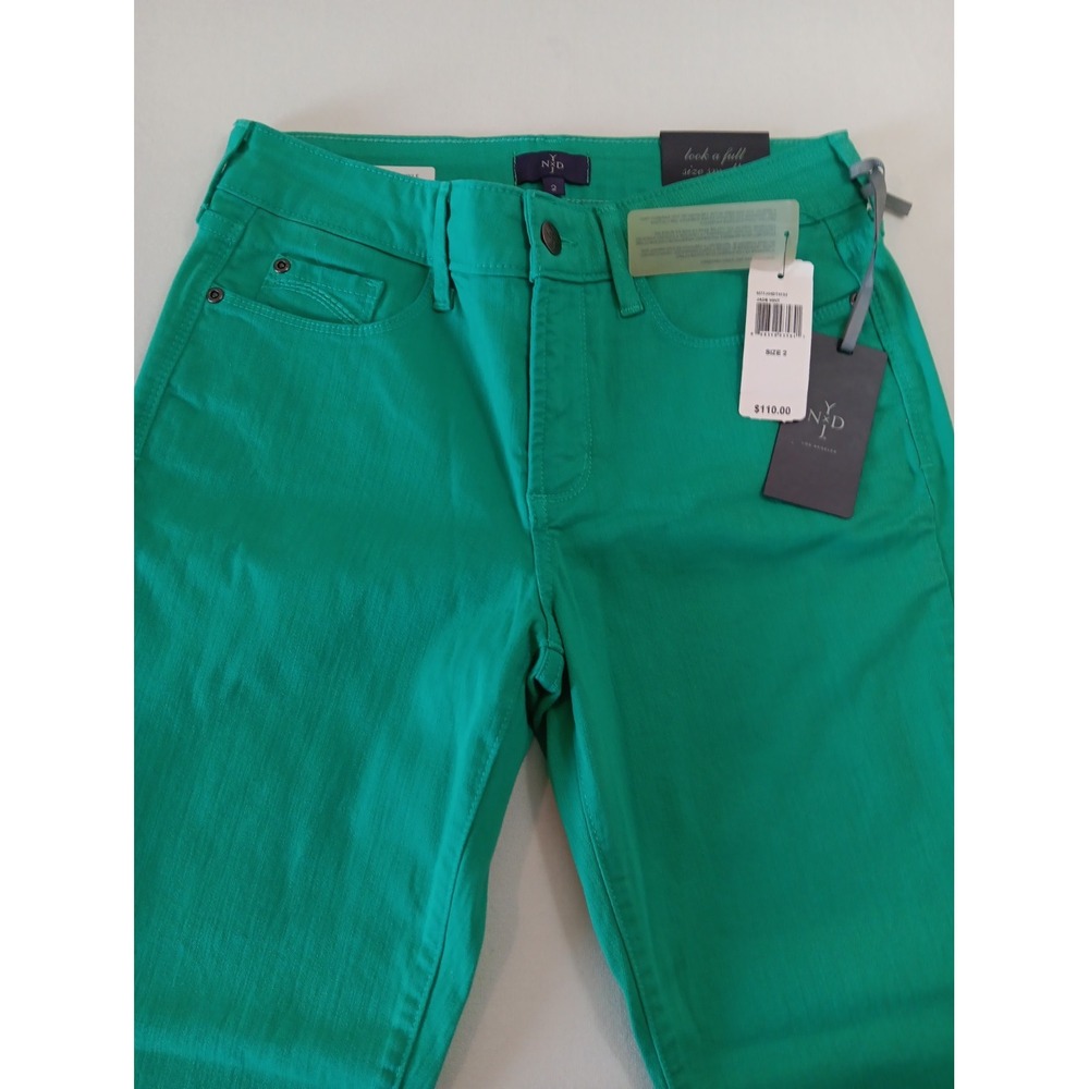NYDJ CLARISSA ANKLE GREEN Mint SIZE 2 Jeans Denim Stretch 3018